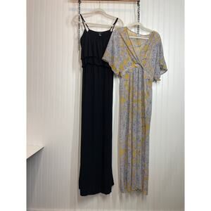Forever 21 & Love, Fire from Nordstrom Maxi Dresses Black Yellow Bundle Size M